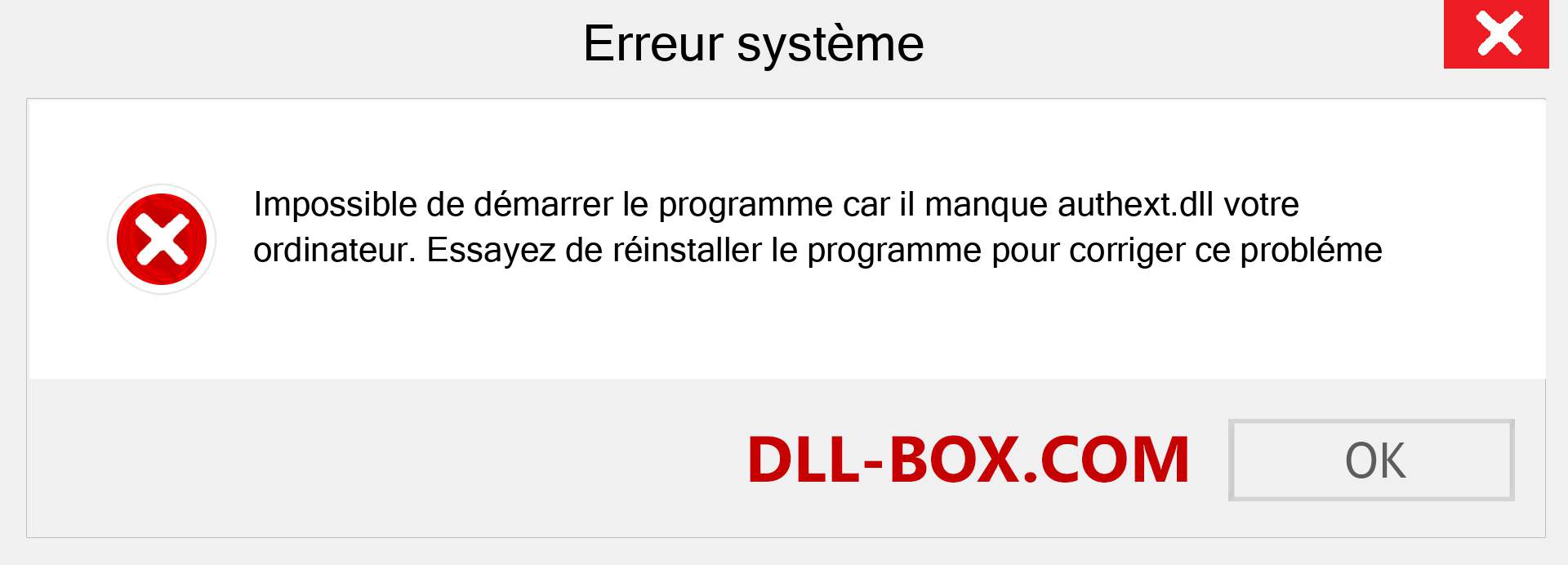 Le fichier authext.dll est manquant ?. Télécharger pour Windows 7, 8, 10 - Correction de l'erreur manquante authext dll sur Windows, photos, images